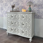 Elegant Oak Multi-Layer Board Cabinet with Intricate Carvings | Chic Storage Solution for Any Room fljgj-2142