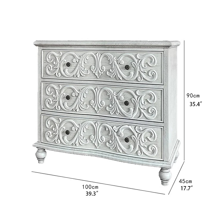 Elegant Oak Multi-Layer Board Cabinet with Intricate Carvings | Chic Storage Solution for Any Room fljgj-2142