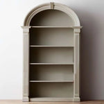 Chic Oak Multi-Layer Board Cabinet with Elegant Arched Design – Perfect for Stylish Storage and Display fljgj-2146