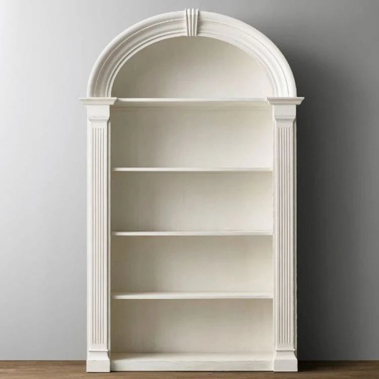 Chic Oak Multi-Layer Board Cabinet with Elegant Arched Design – Perfect for Stylish Storage and Display fljgj-2146