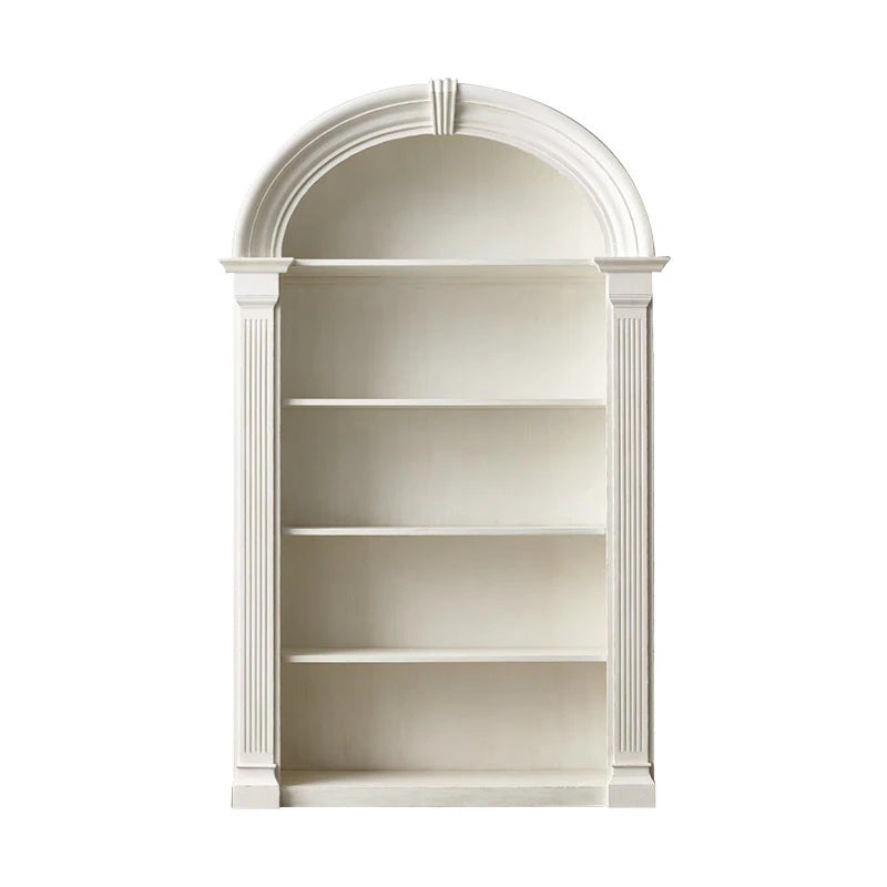 Chic Oak Multi-Layer Board Cabinet with Elegant Arched Design – Perfect for Stylish Storage and Display fljgj-2146