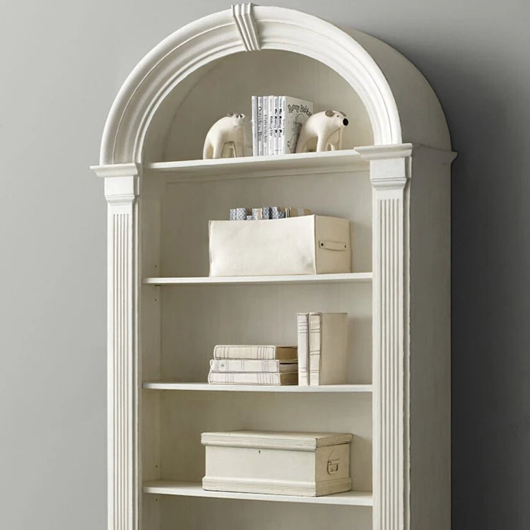 Chic Oak Multi-Layer Board Cabinet with Elegant Arched Design – Perfect for Stylish Storage and Display fljgj-2146