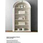 Chic Oak Multi-Layer Board Cabinet with Elegant Arched Design – Perfect for Stylish Storage and Display fljgj-2146