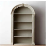 Chic Oak Multi-Layer Board Cabinet with Elegant Arched Design – Perfect for Stylish Storage and Display fljgj-2146