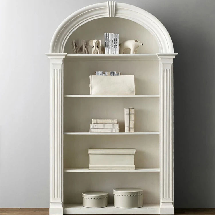 Chic Oak Multi-Layer Board Cabinet with Elegant Arched Design – Perfect for Stylish Storage and Display fljgj-2146