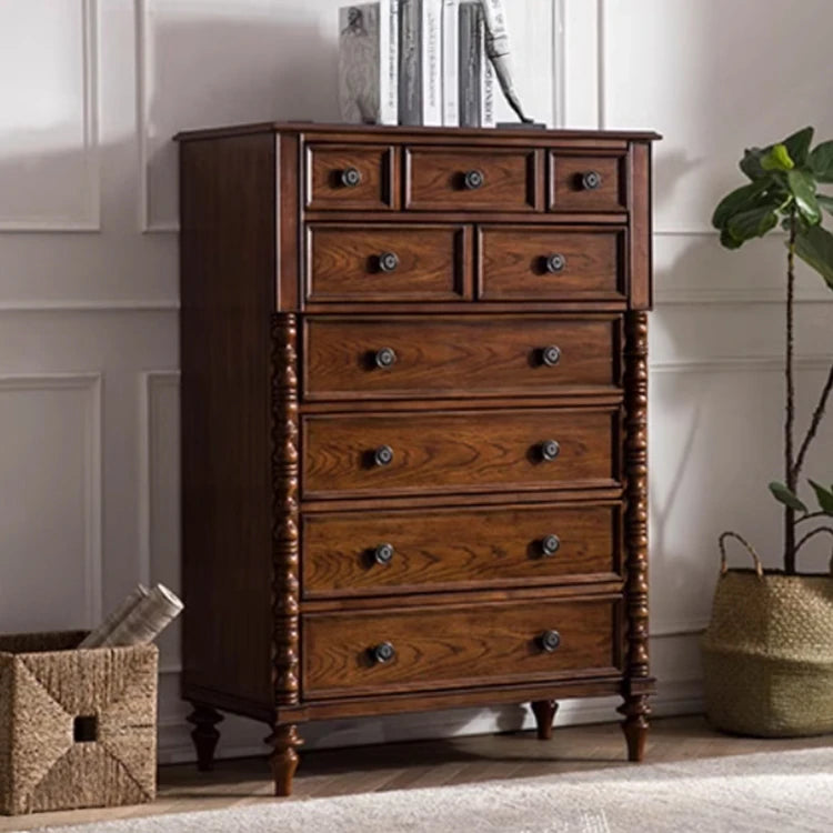 Elegant Oak Multi-Layer Board Cabinet with Vintage Charm - Perfect Storage Solution for Home Décor fljgj-2149
