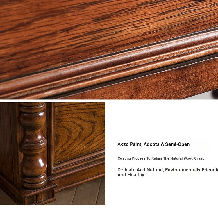 Elegant Oak Multi-Layer Board Cabinet with Vintage Charm - Perfect Storage Solution for Home Décor fljgj-2149