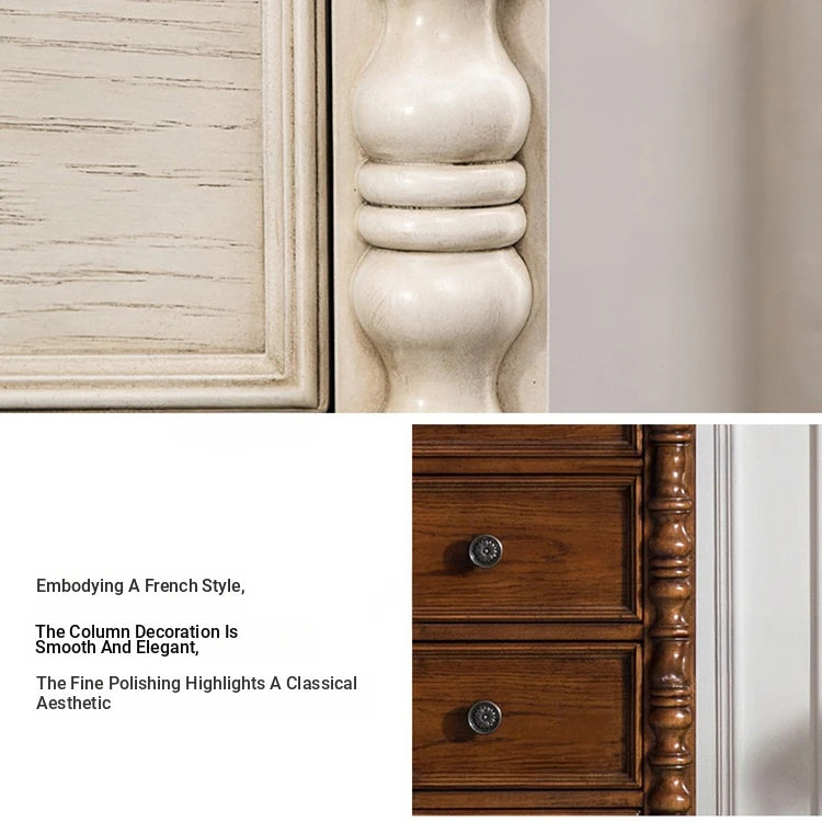 Elegant Oak Multi-Layer Board Cabinet with Vintage Charm - Perfect Storage Solution for Home Décor fljgj-2149