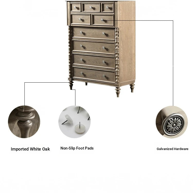 Elegant Oak Multi-Layer Board Cabinet with Vintage Charm - Perfect Storage Solution for Home Décor fljgj-2149