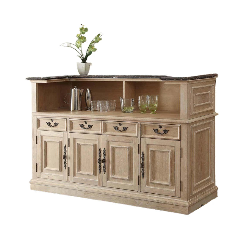 Stylish Oak Multi-Layer Board Marble Cabinet – Elegant Storage Solution for Every Home fljgj-2150