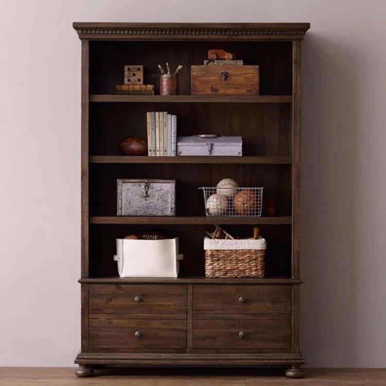 Elegant Oak Multi-Layer Board Cabinet with Spacious Shelves and Drawers for Stylish Storage fljgj-2151