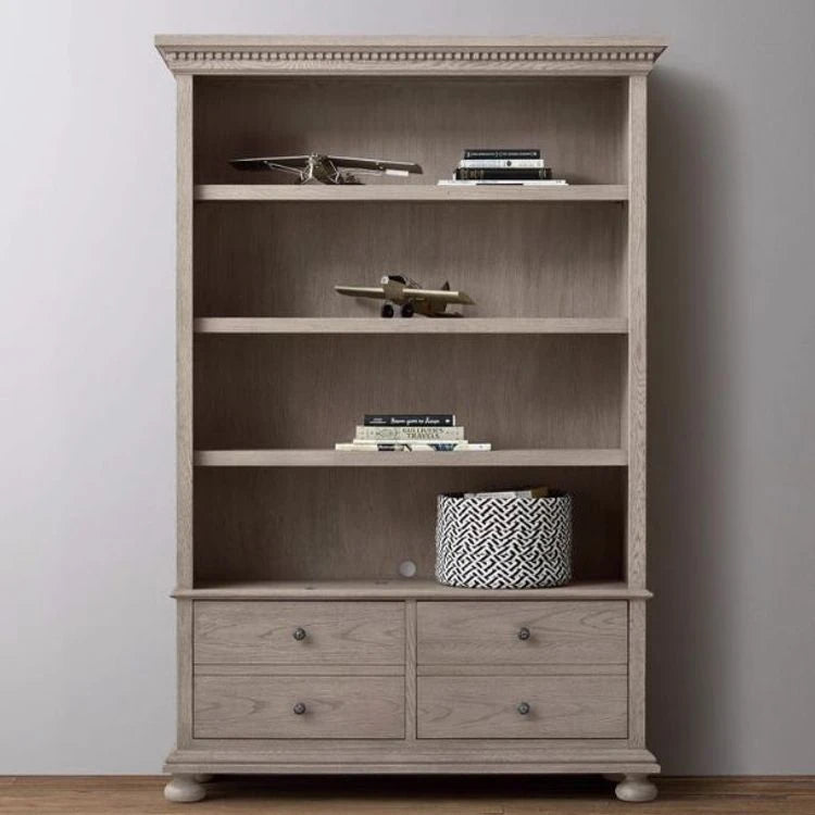 Elegant Oak Multi-Layer Board Cabinet with Spacious Shelves and Drawers for Stylish Storage fljgj-2151