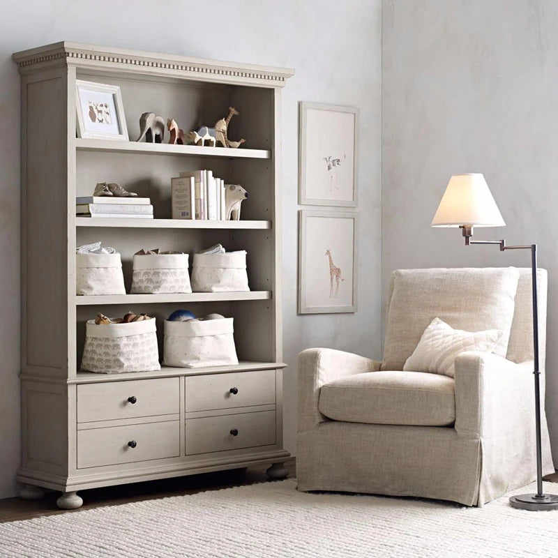 Elegant Oak Multi-Layer Board Cabinet with Spacious Shelves and Drawers for Stylish Storage fljgj-2151