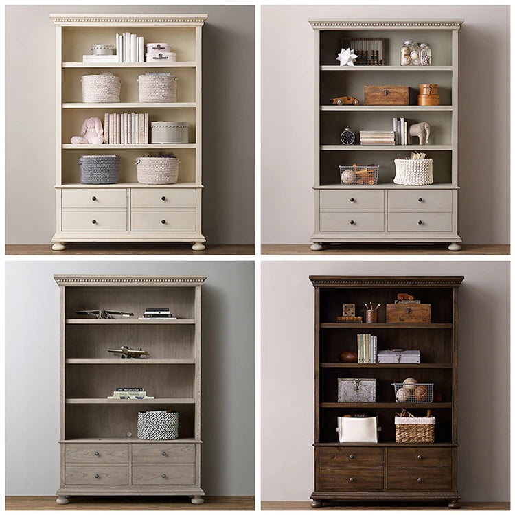 Elegant Oak Multi-Layer Board Cabinet with Spacious Shelves and Drawers for Stylish Storage fljgj-2151
