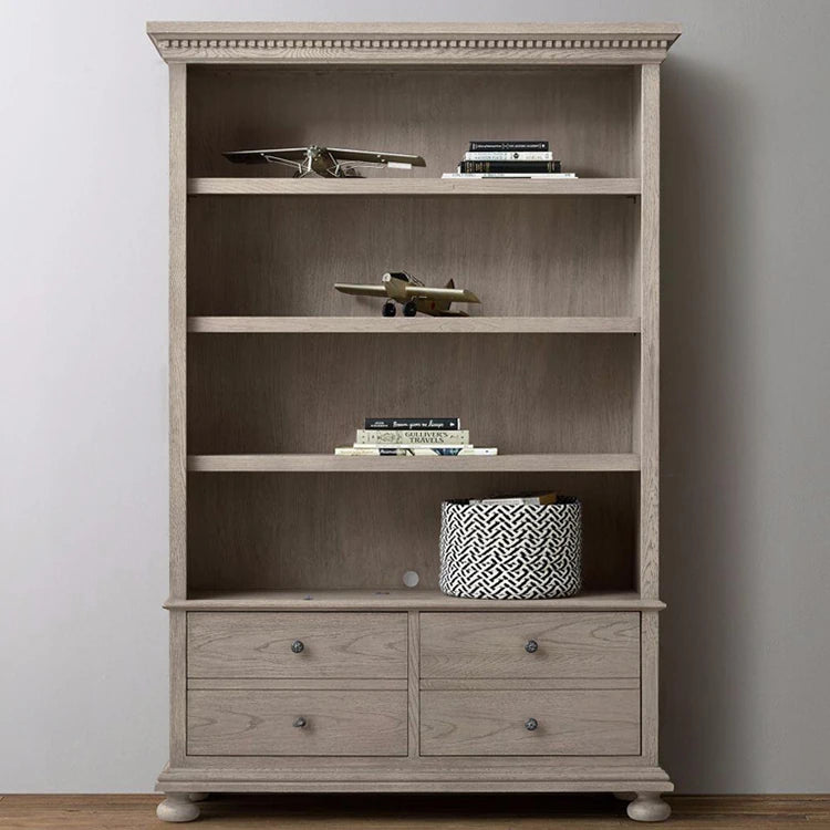 Elegant Oak Multi-Layer Board Cabinet with Spacious Shelves and Drawers for Stylish Storage fljgj-2151