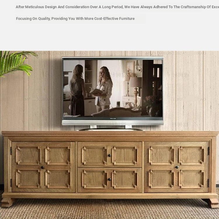 Rustic Oak Multi-Layer TV Cabinet with Elegant Design - Stylish Entertainment Storage Solution fljgj-2153