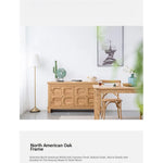 Elegant Oak Multi-layer Board Cabinet with Intricate Design – Stylish Storage Solution for Your Home fljgj-2154