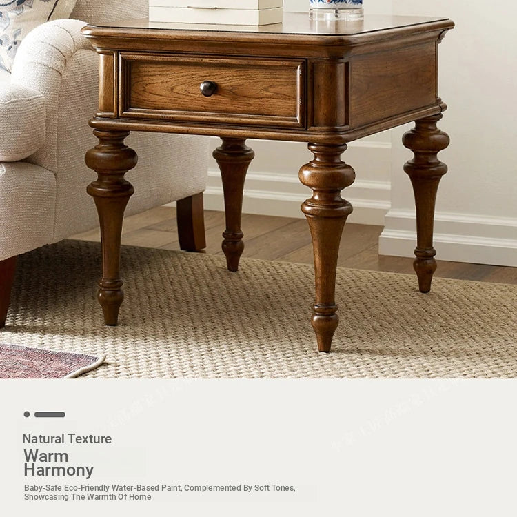 Elegant Oak Multi-Layer Board Tea Table with Classic Design – Perfect for Living Room Décor fljgj-2155