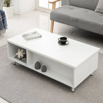 Modern Lift-Top Coffee Table with Storage | Stylish Solid Wood & Density Board Design for Living Room fls-5328