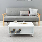 Modern Lift-Top Coffee Table with Storage | Stylish Solid Wood & Density Board Design for Living Room fls-5328