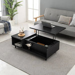Modern Lift-Top Coffee Table with Storage | Stylish Solid Wood & Density Board Design for Living Room fls-5328
