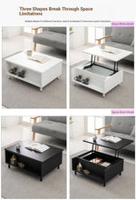 Modern Lift-Top Coffee Table with Storage | Stylish Solid Wood & Density Board Design for Living Room fls-5328