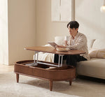 Stylish Solid Wood Coffee Table with Lift-Top and Storage – Perfect for Living Room Décor! fls-5329