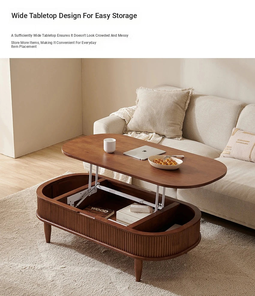 Stylish Solid Wood Coffee Table with Lift-Top and Storage – Perfect for Living Room Décor! fls-5329