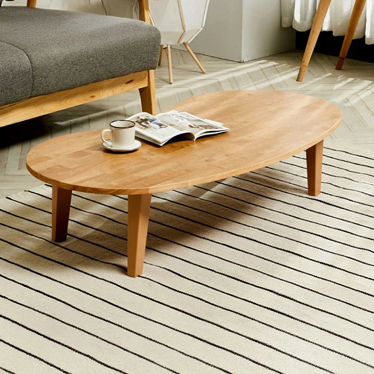 Stylish Oval Coffee Table with Storage – Modern Wooden Design for Living Room fls-5330