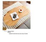 Stylish Oval Coffee Table with Storage – Modern Wooden Design for Living Room fls-5330