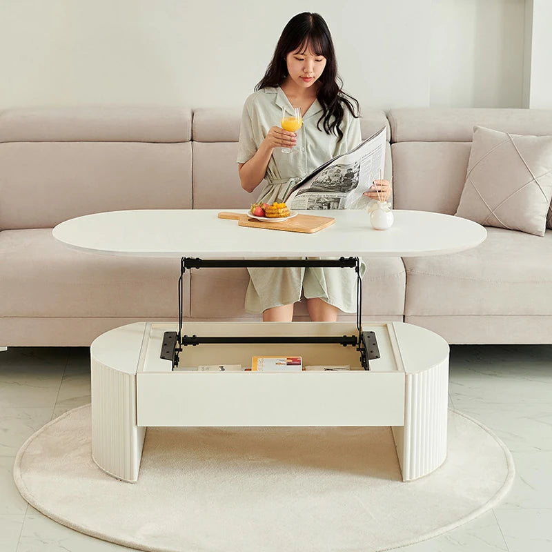 Stylish Lift-Top Coffee Table with Storage - Modern Minimalist Design for Living Room fls-5331