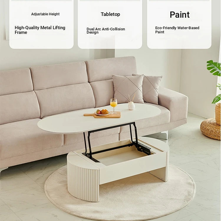 Stylish Lift-Top Coffee Table with Storage - Modern Minimalist Design for Living Room fls-5331