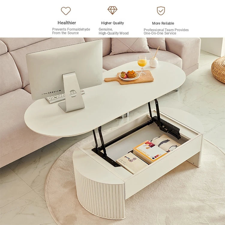 Stylish Lift-Top Coffee Table with Storage - Modern Minimalist Design for Living Room fls-5331