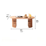 Modern Oval Coffee Table with Elegant Wooden Base – Perfect for Living Room Decor fls-5332