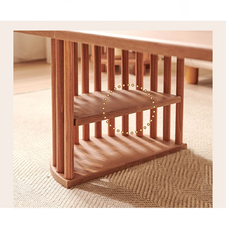 Modern Oval Coffee Table with Elegant Wooden Base – Perfect for Living Room Decor fls-5332