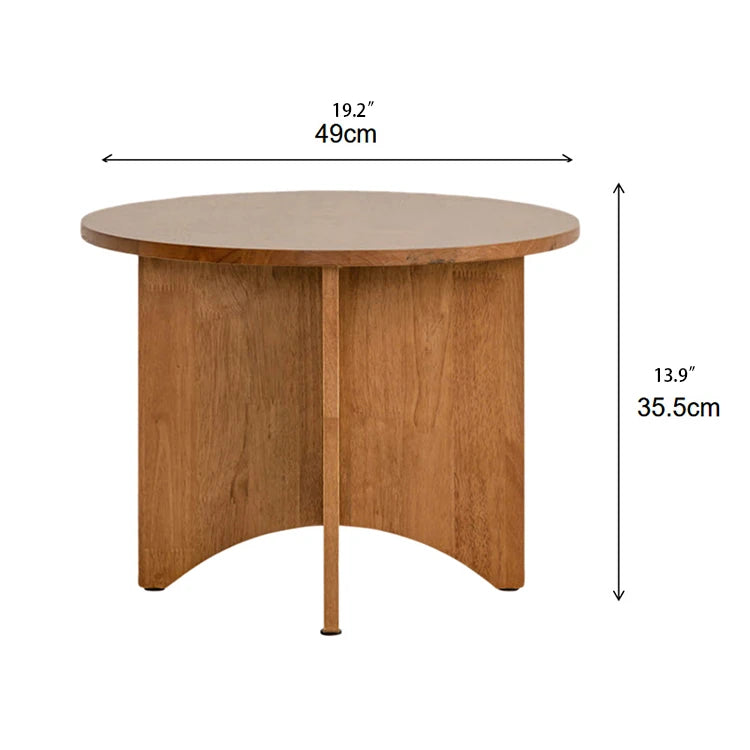 Stylish Round Coffee Table Set - Modern Wooden Design with Elegant Finish for Living Room fls-5333