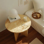 Stylish Round Coffee Table Set - Modern Wooden Design with Elegant Finish for Living Room fls-5333