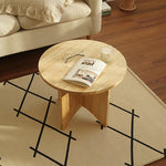 Stylish Round Coffee Table Set - Modern Wooden Design with Elegant Finish for Living Room fls-5333