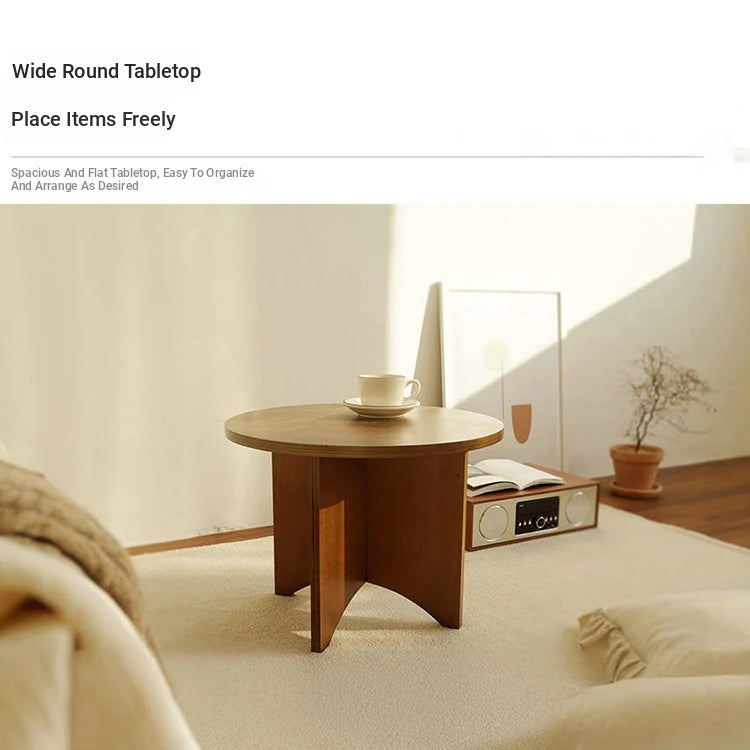 Stylish Round Coffee Table Set - Modern Wooden Design with Elegant Finish for Living Room fls-5333