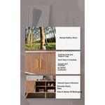 Elegant Mid-Century Modern TV Stand with Ribbed Design and Golden Accents - Perfect for Stylish Living Spaces fls-5334