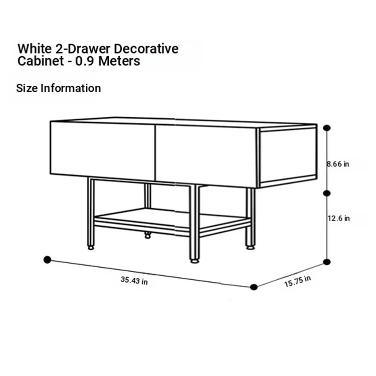 Stylish Modern TV Stand with Sleek White Finish and Open Storage – Perfect for Living Room Decor fls-5335
