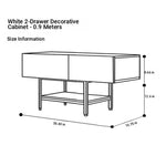 Stylish Modern TV Stand with Sleek White Finish and Open Storage – Perfect for Living Room Decor fls-5335