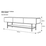 Stylish Modern TV Stand with Sleek White Finish and Open Storage – Perfect for Living Room Decor fls-5335
