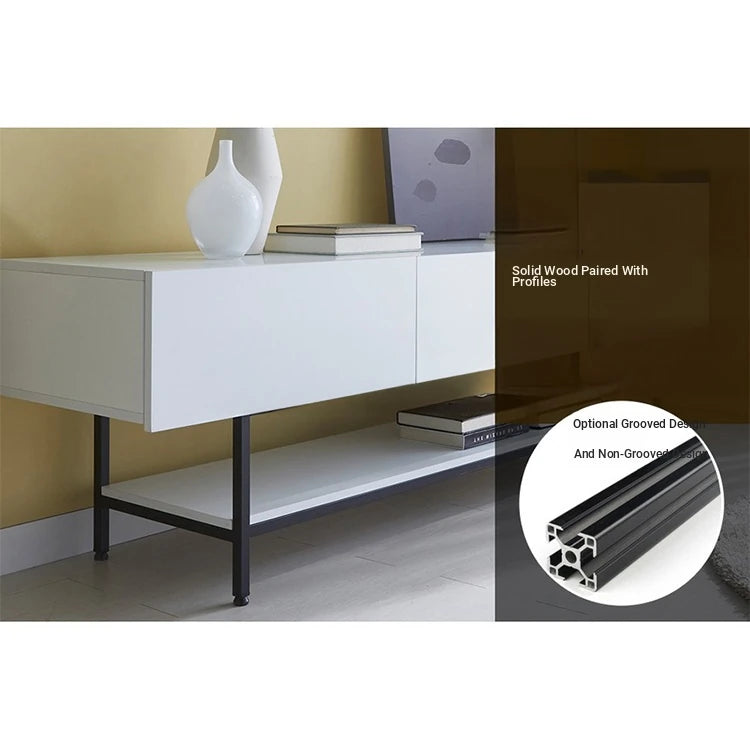 Stylish Modern TV Stand with Sleek White Finish and Open Storage – Perfect for Living Room Decor fls-5335