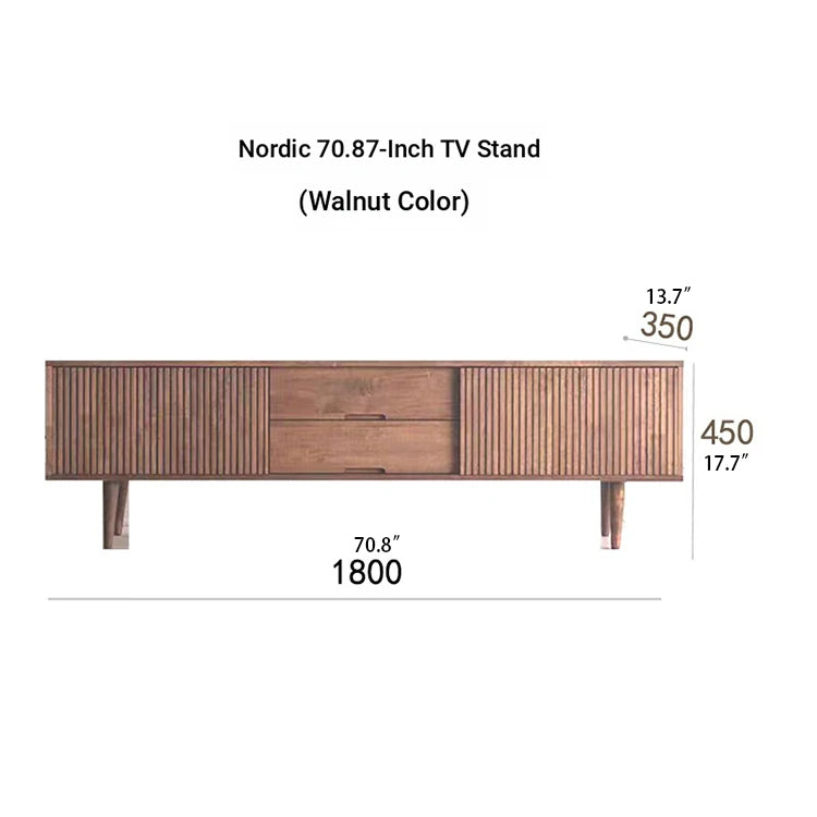 Stylish Mid-Century Modern TV Stand with Storage - Elegant Wooden Design for Living Room fls-5336