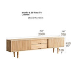 Stylish Mid-Century Modern TV Stand with Storage - Elegant Wooden Design for Living Room fls-5336
