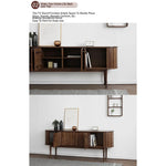 Mid-Century Modern Walnut Sideboard with Stylish Storage Solutions for Your Living Room fls-5337