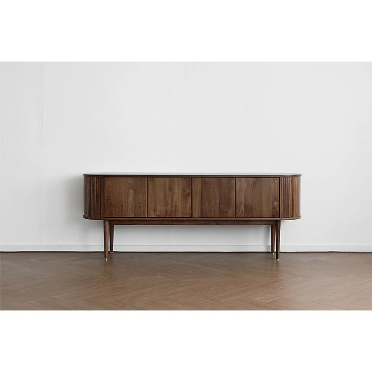 Mid-Century Modern Walnut Sideboard with Stylish Storage Solutions for Your Living Room fls-5337