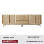Stylish Wooden TV Stand with Storage - Modern Design for Living Room Furniture fls-5338