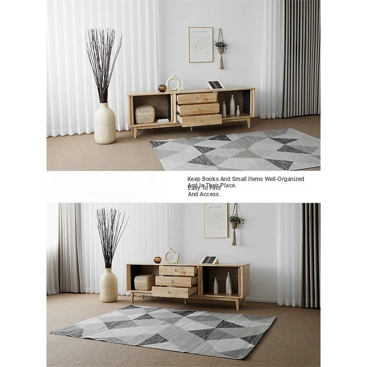 Stylish Wooden TV Stand with Storage - Modern Design for Living Room Furniture fls-5338